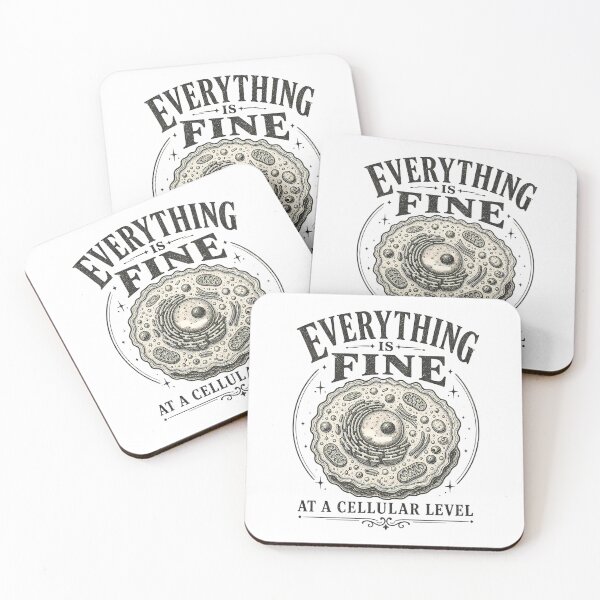 Item preview, Sarcastic Cell Biology Humor Everything Fine At A Cellular Level Vintage Engraving designed and sold by chattsuede.