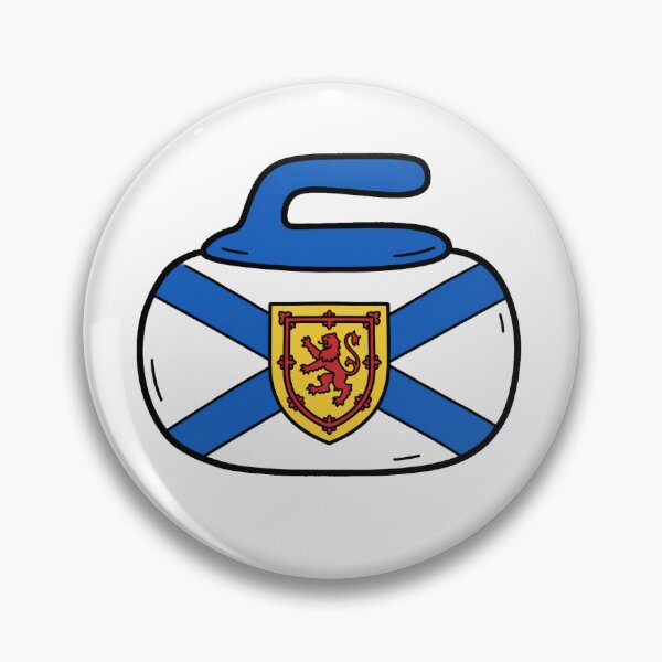 Artikelvorschau, Cartoon Nova Scotia Flagge Curlingstein entworfen und verkauft von Em-Arn.