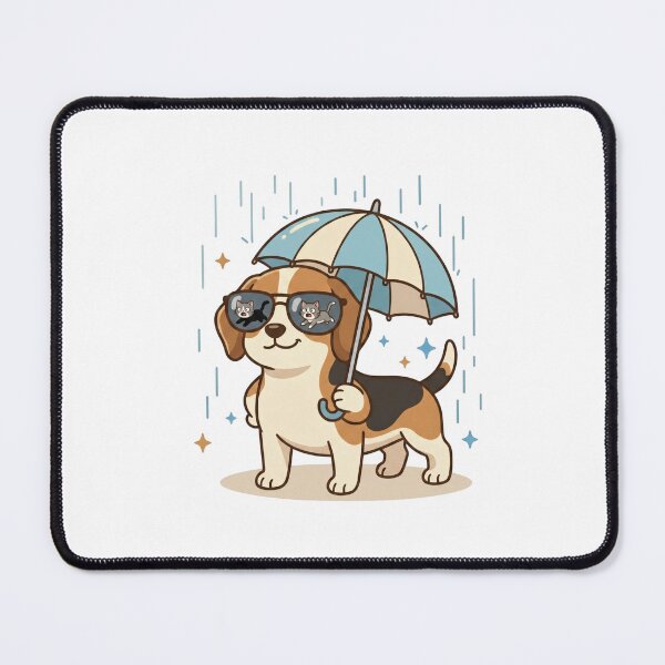Item preview, Cool Beagle Rainy Day Cartoon designed and sold by AbanoubStore.