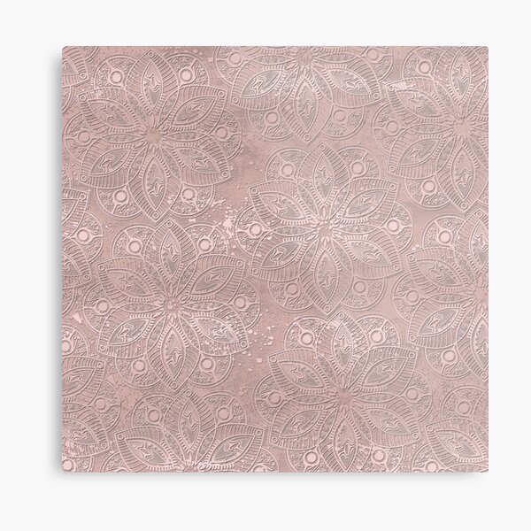 Mandala Rosegold Metal Print