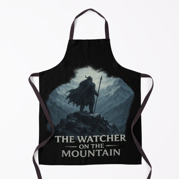 Item preview, The Watcher on the Mountain Viking Spear Landscape designed and sold by Mythborn Saga.