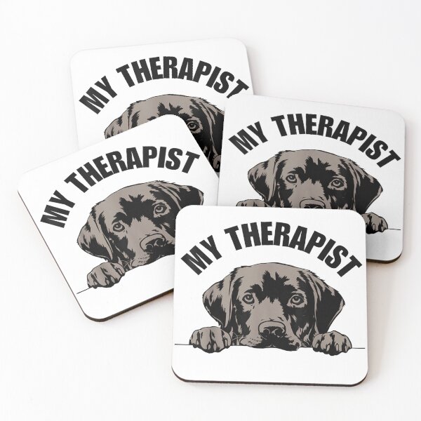 Item preview, My Therapist is a Dog Funny Pet Lover Quote Labrador Therapy T-Shirt designed and sold by KTY-NUSS.