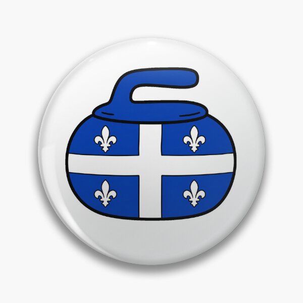 Item preview, Cartoon Quebec Flag Curling Rock designed and sold by Em-Arn.