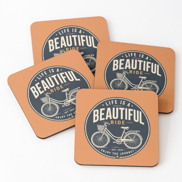 Item preview, Vintage Bicycle Badge | Life is a Beautiful Ride | Retro Cycling Logo Premium designed and sold by Irysek.