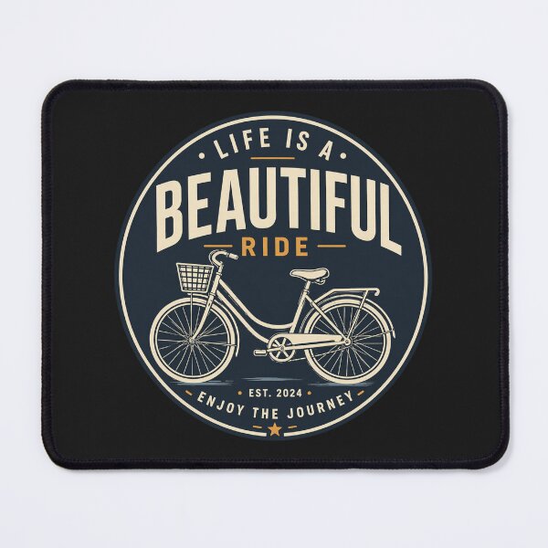 Item preview, Vintage Bicycle Badge | Life is a Beautiful Ride | Retro Cycling Logo Premium designed and sold by Irysek.