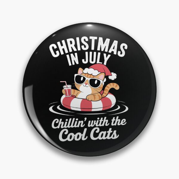 Item preview, Chillin Cool Cats Christmas In July Meowy Xmas Summer designed and sold by BlassmausArt.