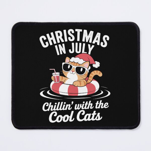 Item preview, Chillin Cool Cats Christmas In July Meowy Xmas Summer designed and sold by BlassmausArt.