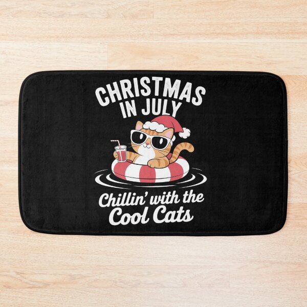 Item preview, Chillin Cool Cats Christmas In July Meowy Xmas Summer designed and sold by BlassmausArt.
