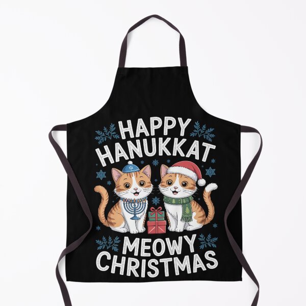 Item preview, Cat Merry Christmas Happy Hanukkah Jewish Christia designed and sold by BlassmausArt.