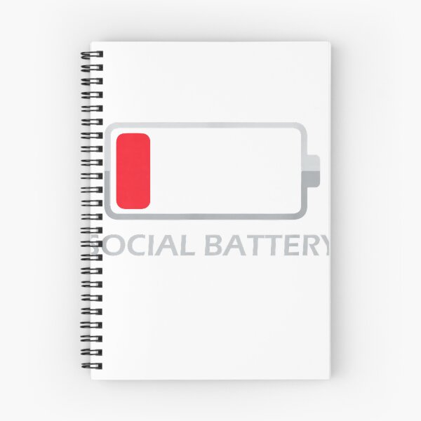Item preview, Social Battery Low funny for introvert people T-Shirt designed and sold by kevincuellar.