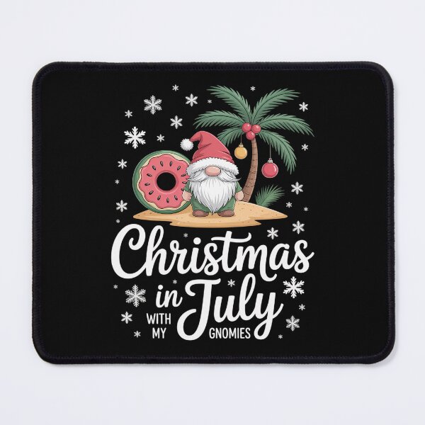 Item preview, Chrismas in July gnome on beach in summer designed and sold by BlassmausArt.