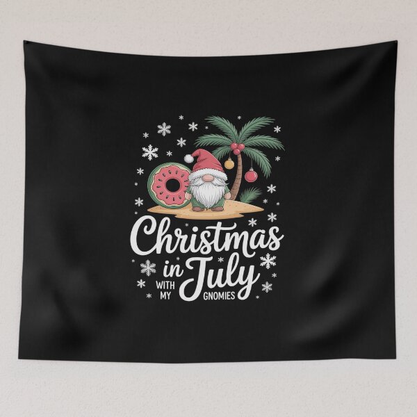 Item preview, Chrismas in July gnome on beach in summer designed and sold by BlassmausArt.