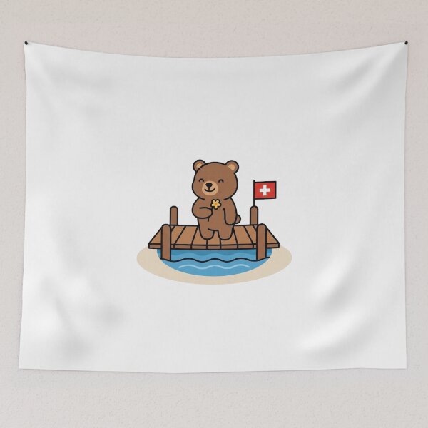 Item preview, Kawaii Bear Swiss Flower Pier designed and sold by AbanoubStore.
