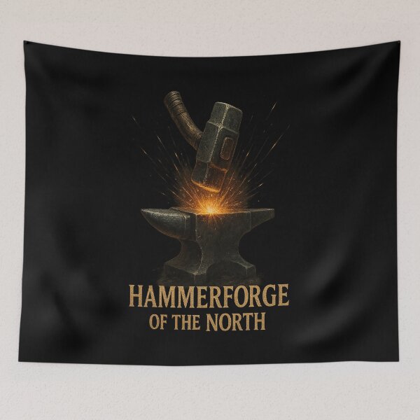 Item preview, Hammerforge of the North Blacksmith Forge Shirt designed and sold by Mythborn Saga.