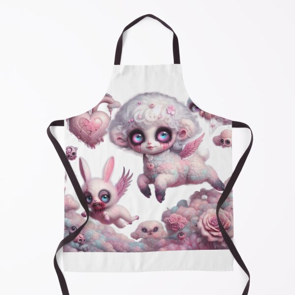Item preview, Pastel Goth Angel Lamb & Creepy Cute Bunny designed and sold by LujziWorld.