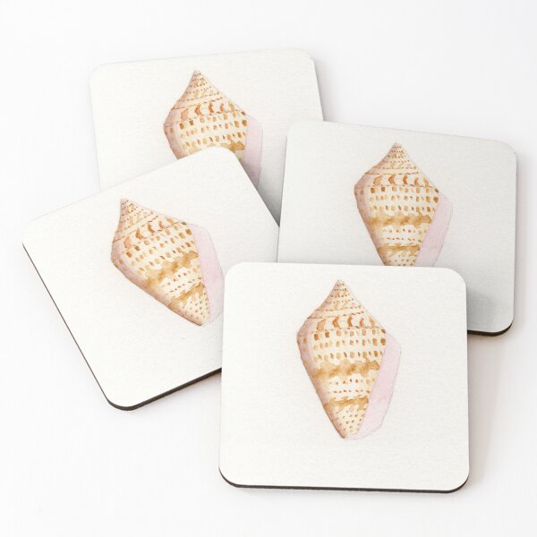 Item preview, A delicate watercolor painting of a spotted cone shell. designed and sold by KPierceArt.