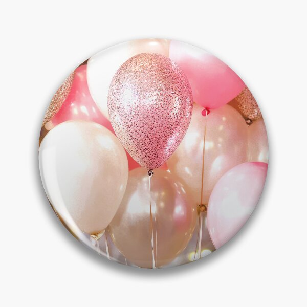 Item preview, Pink, Golden, And Cream Balloons Festive Design Art  designed and sold by DEC02.