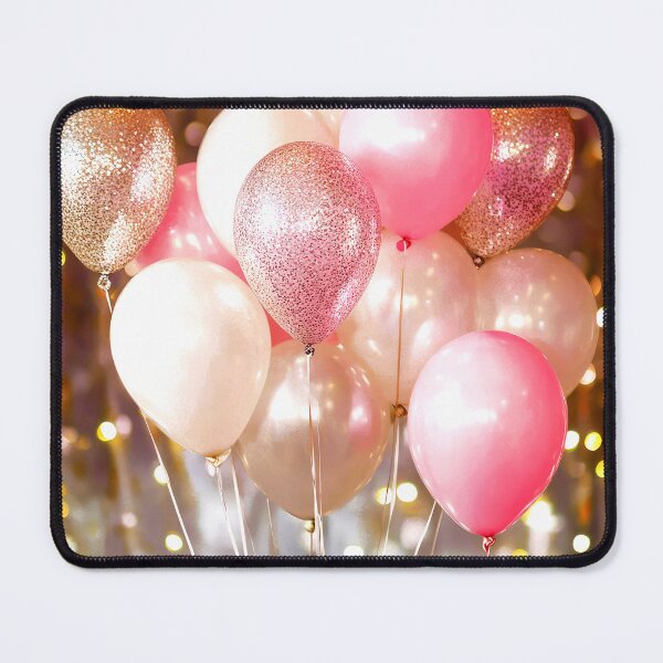 Item preview, Pink, Golden, And Cream Balloons Festive Design Art  designed and sold by DEC02.