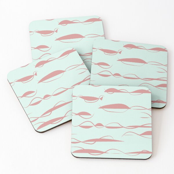 Item preview, Retro Waves teal and salmon designed and sold by jehb.creative.