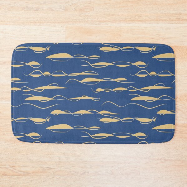 Item preview, Retro Waves - dark blue and gold designed and sold by jehb.creative.