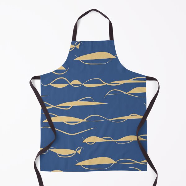 Item preview, Retro Waves - dark blue and gold designed and sold by jehb.creative.