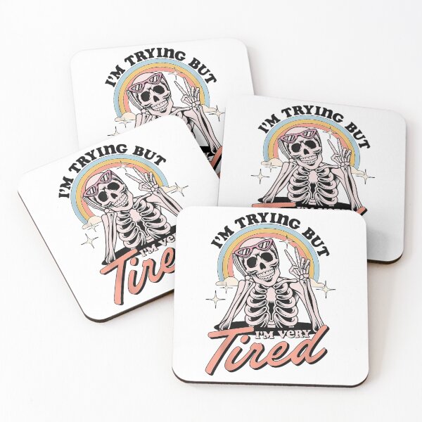Item preview, Skeleton I'm Trying But I'm Every Tired T-Shirt designed and sold by KTY-NUSS.