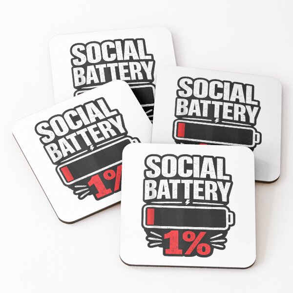 Item preview, Social Battery 1% Funny Introvert Humor Low Energy Sarcastic Tank Top designed and sold by KTY-NUSS.