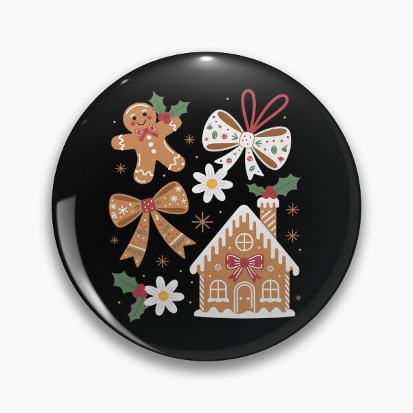 Item preview, Christmas Gingerbread House Coquette Bow Xmas Girls Women designed and sold by BlassmausArt.