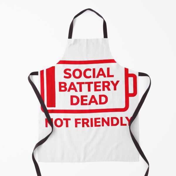 Item preview, Social Battery Dead Not Friendly Red Icon Funny Sarcasm T-Shirt designed and sold by KTY-NUSS.