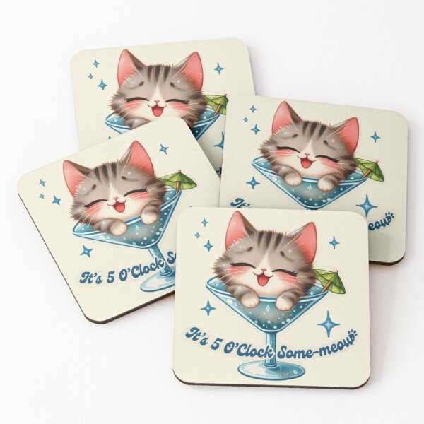Item preview, 5 O'Clock Some-meow Martini Kitten designed and sold by CAutumnTrapp.