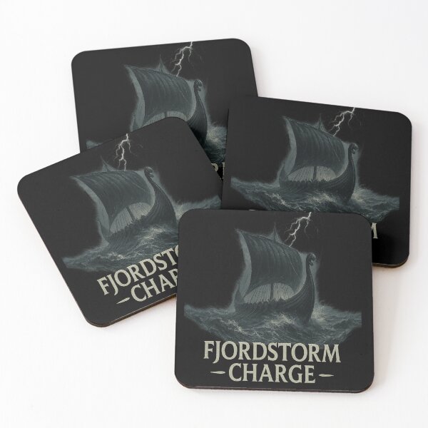 Item preview, Fjordstorm Charge Viking Longship Lightning Storm designed and sold by Mythborn Saga.