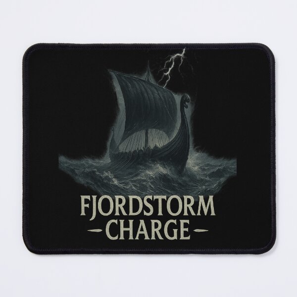 Item preview, Fjordstorm Charge Viking Longship Lightning Storm designed and sold by Mythborn Saga.