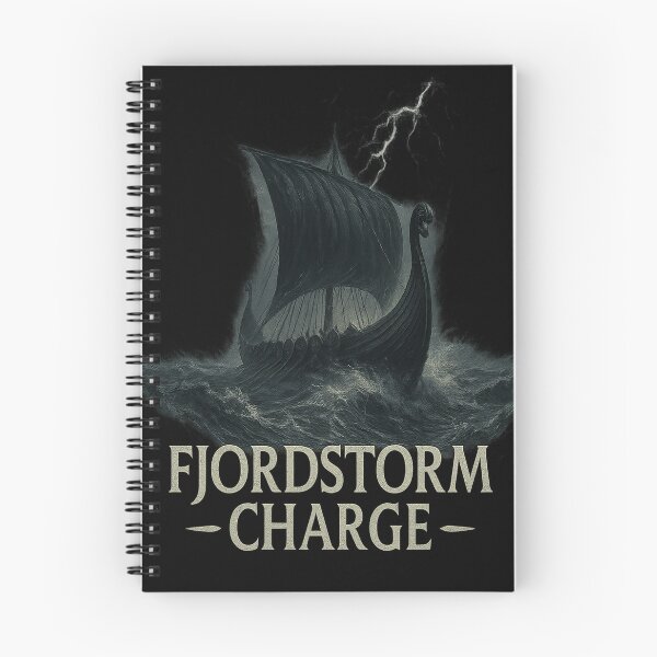 Item preview, Fjordstorm Charge Viking Longship Lightning Storm designed and sold by Mythborn Saga.
