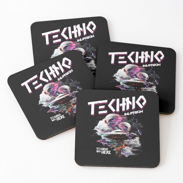 Item preview, TECHNO - Alien Nation Tech (White) designed and sold by Discothreadz.