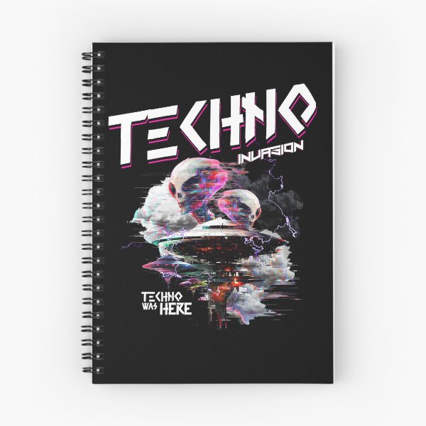 Item preview, TECHNO - Alien Nation Tech (White) designed and sold by Discothreadz.