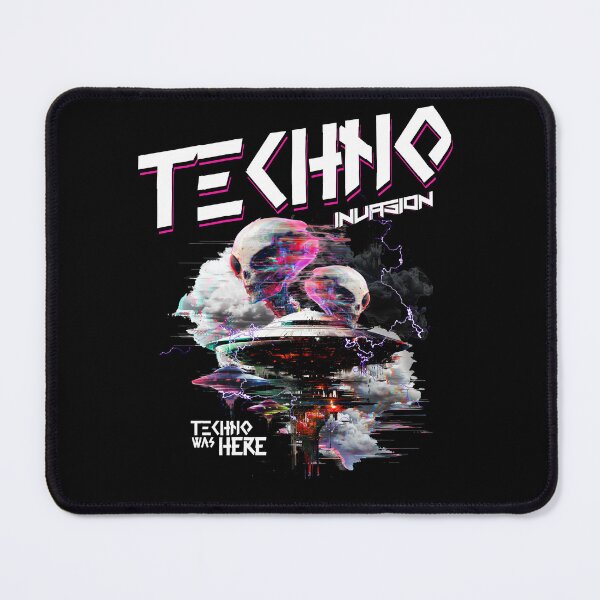 Item preview, TECHNO - Alien Nation Tech (White) designed and sold by Discothreadz.