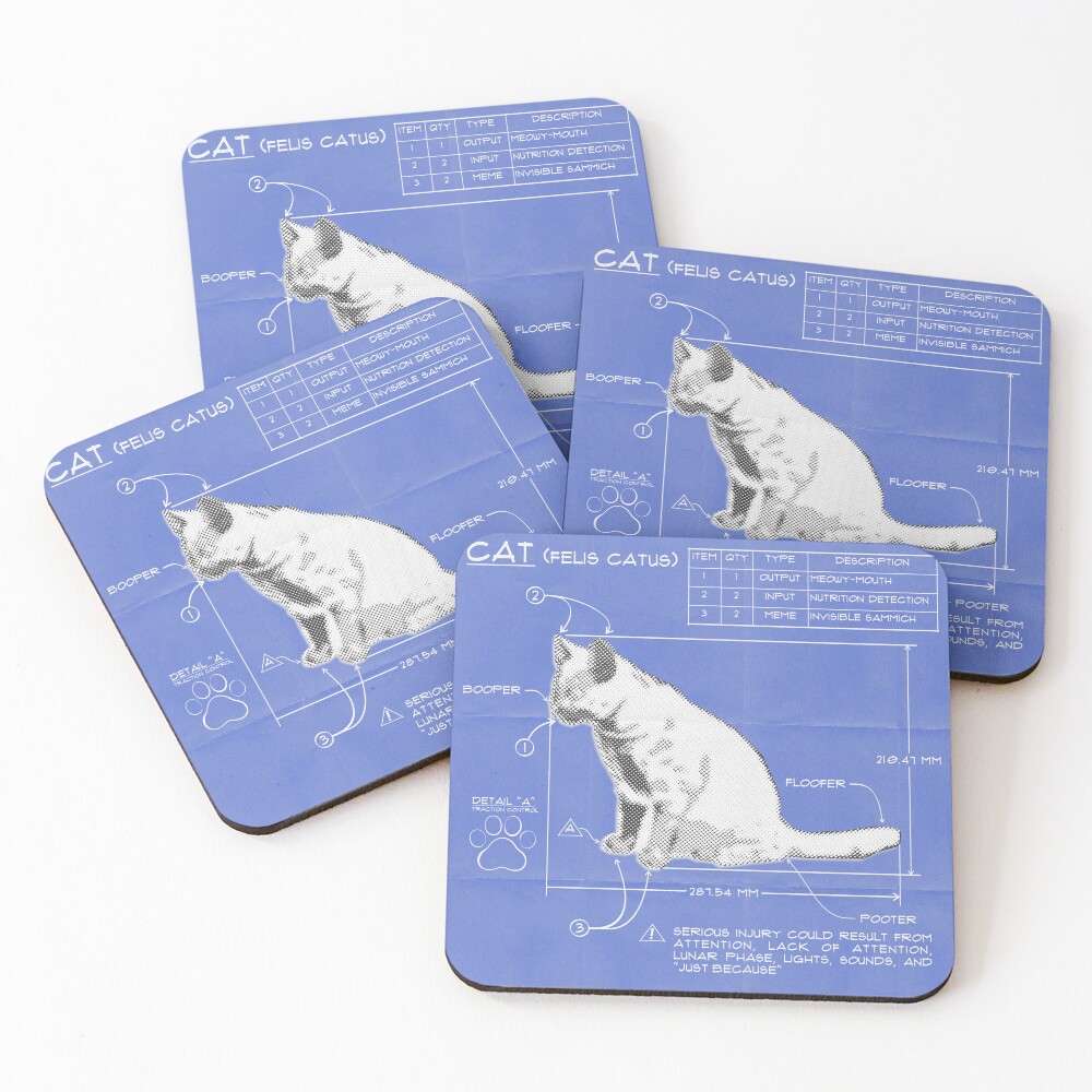 Item preview, Coasters (Set of 4) designed and sold by catstackart.