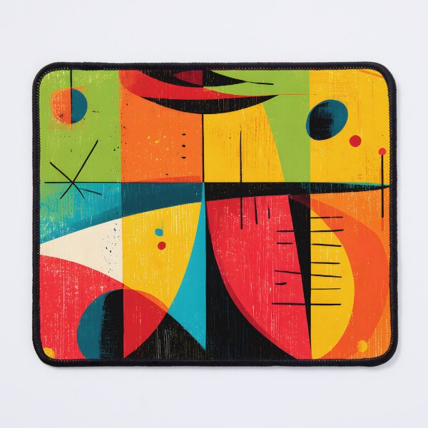 Item preview, Geometric Abstract Composition - Overlapping Bright Shapes with Bold Lines and Modern Movement designed and sold by OlfactoART Studio.