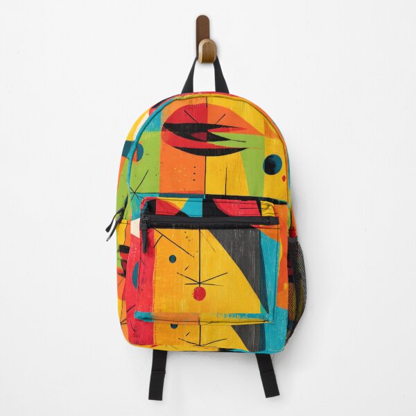 Item preview, Geometric Abstract Composition - Overlapping Bright Shapes with Bold Lines and Modern Movement designed and sold by OlfactoART Studio.