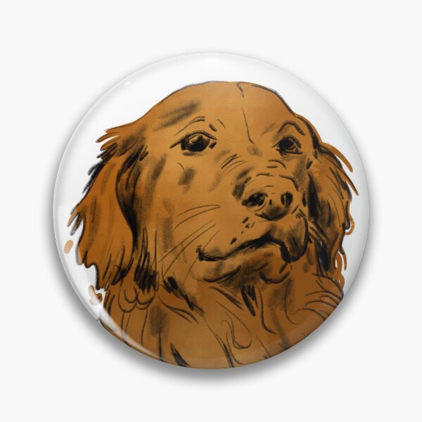 Item preview, Golden Boy — Warm Dog Portrait Print designed and sold by AnnaVikhrArt.