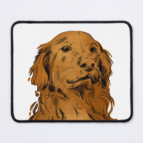 Item preview, Golden Boy — Warm Dog Portrait Print designed and sold by AnnaVikhrArt.