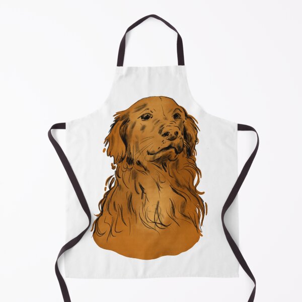 Item preview, Golden Boy — Warm Dog Portrait Print designed and sold by AnnaVikhrArt.