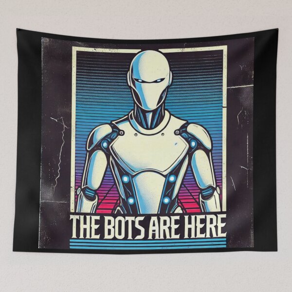 Item preview, humanoid robot AI Robots Future Tech Design | The Bots Are Coming Futuristic  designed and sold by TEEJAMBOREE.