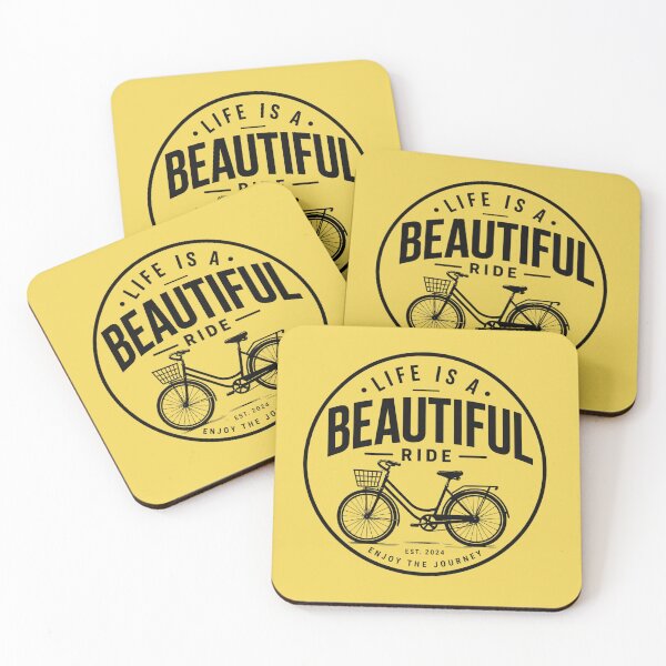 Item preview, Modern Bicycle Badge T-Shirt | Life is a Beautiful Ride | Minimal Cycling Design designed and sold by Irysek.