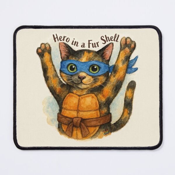 Item preview, Hero in a Fur Shell Ninja Cat designed and sold by CAutumnTrapp.