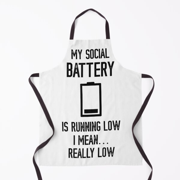 Item preview, Social Battery Running Low Funny Social Introvert People Shy T-Shirt designed and sold by KTY-NUSS.