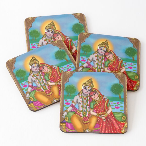 Item preview, Vithhal & Rukmini Divine Drawing | Spiritual Hindu Couple Artwork designed and sold by Harshit_Digital_Arts.