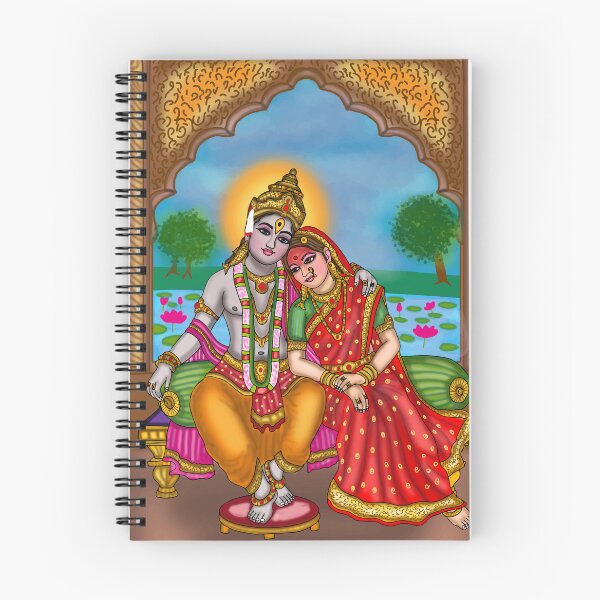 Item preview, Vithhal & Rukmini Divine Drawing | Spiritual Hindu Couple Artwork designed and sold by Harshit_Digital_Arts.