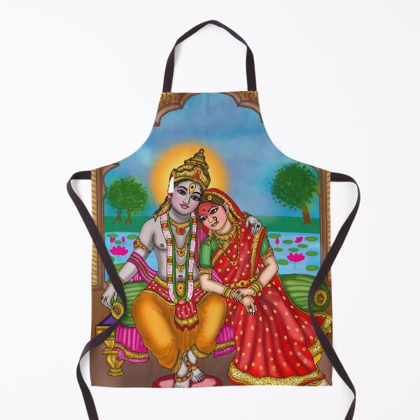 Item preview, Vithhal & Rukmini Divine Drawing | Spiritual Hindu Couple Artwork designed and sold by Harshit_Digital_Arts.