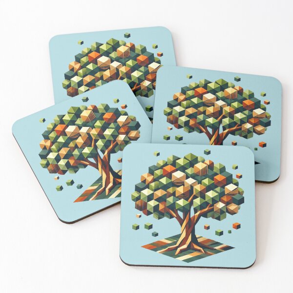 Item preview, Geometric Macadamia Tree Gamer Design designed and sold by quigeebo designs.